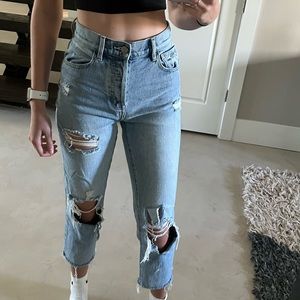 PacSun “High rise straight” distressed jeans size 23